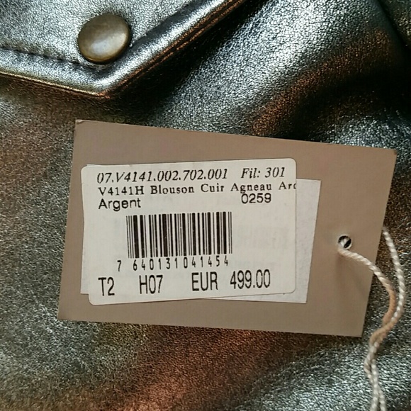 Sandro leather jacket sz 2 - Picture 5 of 5